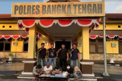 Sedang Asyik Judi, 4 Pria 1 Perempuan di Bangka Tengah Digelandang Polisi