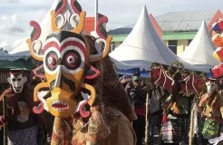 Karnaval Festival Babukung di Lamandau Berlangsung di Pasar Induk Nanga Bulik