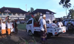 Komitmen Lestarikan Adat dan Budaya Bali, Mobil Ngayah Perindo Ikut Upacara Dewa Yadnya