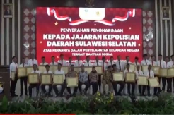 Bongkar Kasus Korupsi BPNT Covid-19, Puluhan Polisi di Polda Sulsel Dapat Penghargaan Kemensos