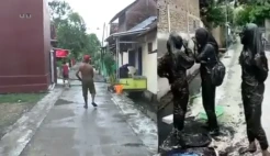 Penampakan 3 Bocah SD Berubah Jadi Hitam Pekat Usai Tercebur ke Dalam Got