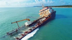 1.900 Ton Aspal Tumpah di Laut Nias, Pemda Minta Pemilik Kapal Berbendera Gabon Bertanggung Jawab