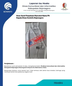 Hoax Pencatutan Nama Pejabat Dinas Kominfo Bojonegoro untuk Memenangkan Calon di Pemilu