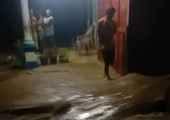 Sungai Way Sekinci Meluap, Puluhan Rumah di Lampung Utara Terendam Banjir