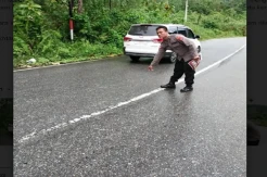 Terpeleset karena Jalan Licin, Keluarga Pengendara Motor di Konawe Terlindas Truk, Anak Tewas
