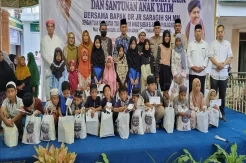Santuni Anak Yatim, Mantan Bupati Simalungun Buka Puasa Bersama di Pondok Persulukan Serambi Babussalam