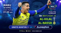 Live Streaming Gratis di RCTI+: Misi Bangkit Al-Nassr saat Hadapi Al-Hilal