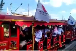 Naik Kendaraan Wisata Daftar ke KPU, Partai Perindo Cilacap Optimistis Raih 6 Kursi DPRD