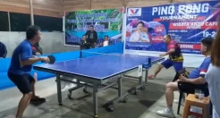 Perindo Sulut Serahkan Hadiah bagi Juara Turnamen Tenis Meja di Motoling