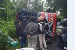 Bus Membawa Jemaat GMIM Kanaan Winenet Terbalik, 3 Tewas