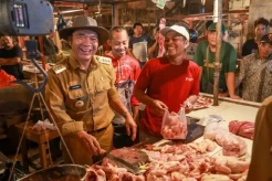 Pantau Harga Daging Ayam dan Telur, Pj Gubernur Banten Sidak Pasar Rau Serang