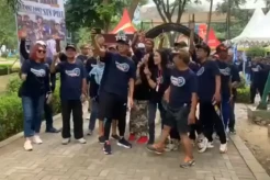 Semarak! Ketua DPP Perindo Hadiri Jalan Sehat Alumni STN Palu
