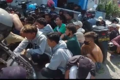 Kena Hoaks Medsos, 43 Pesilat Bersenjata Tajam Digulung Polres Tuban