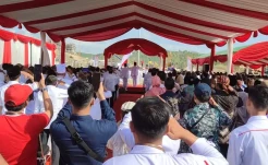 Upacara Peringatan HUT RI ke-78 di IKN Berlatar Istana Presiden Berlangsung Khidmat