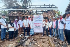 Partai Perindo Salurkan Sembako dan Uang Tunai Bantu Korban Kebakaran Way Kanan