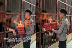 Viral! Polisi Beri Kejutan Ulang Tahun ke Tahanan, Kasih Kado 4 Kotak Pizza