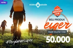 Beli Produk Eiger Sekarang, Dapatkan Voucher Hotel dari Mister Aladin Buat Nginep di Mana Aja!