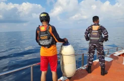 KM Inka Mina Maritim 036 Terbakar di Pulau Doko Halmahera Selatan