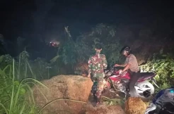 Tanah Longsor 15 Meter Tutup Akses Jalan Onowaembo Gunungsitoli