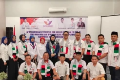 Rapat Konsolidasi Perindo OKU, Peserta Kompak Kenakan Atribut Palestina