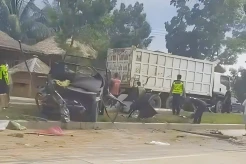 Pikap Tabrak Truk di Jalinsum Palembang-Indralaya, 2 Orang Tewas