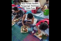 Viral! Pengungsi Rohingya di Aceh Kecewa Dapat Nasi Sedikit