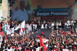 Kampanye di Sidoarjo, Ganjar Pranowo Optimistis Menang Satu Putaran