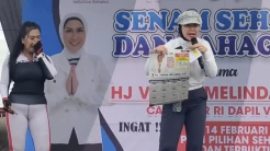 Gelar Senam Massal di Kediri, Caleg Perindo Venna Melinda: Sekaligus Menjaring Aspirasi
