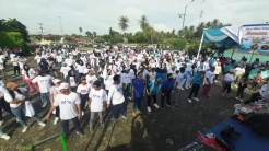 Senam Bareng Caleg Perindo Hermanto Phoeng, Tampung Keluhan dan Serap Aspirasi Masyarakat Babel