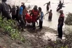 Tim Basarnas Lampung Temukan Penambang Pasir yang Tewas Tenggelam di Sungai