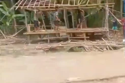 Miris! Jagoannya Kalah Nyaleg, Simpatisan Partai Ngamuk Hancurkan Pos Ronda di Lebak