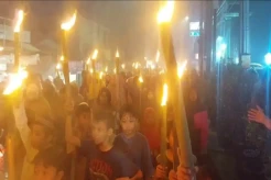Sambut Ramadan, Ratusan Warga Cikarang Barat Meriahkan Pawai Obor