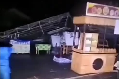 Hujan Deras, Pasar Takjil Pringsewu Hancur Disapu Angin Kencang