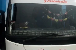 Razia Jelang Mudik Lebaran, Petugas Temukan Bus dengan Kaca Depan Retak dan Ban Vulkanisir