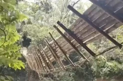 Jembatan Gantung Leuwi Ipuh di Lebak Putus, 15 Warga Jatuh ke Sungai
