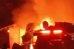 Diduga Korsleting Listrik, 4 Kios di Cipanas Cianjur Ludes Terbakar