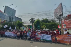 Ratusan Mahasiswa-Dosen UMJ Gelar Aksi Bela Palestina, Kecam Kebiadaban Israel