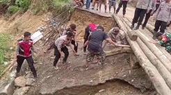 Diguyur Hujan Deras Berhari-hari, Jalan Lintas Kabupaten di Konawe Ambles