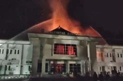Korsleting Listrik, Kantor Pemkab OKU Sumsel Ludes Terbakar