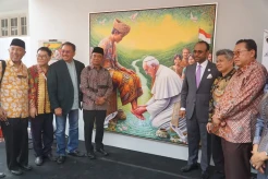 Dua Karakter Paus Fransiskus Digambarkan dalam Lukisan Denny JA
