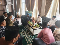 Cagub Riau yang Didukung Perindo Silaturahmi dengan Tokoh Agama, Bahas Pembangunan Syiar Islam