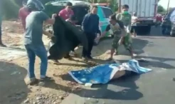 Kecelakaan Maut di Banyumas, Pemotor Tewas Terlindas Truk Kontainer