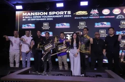 Juara Dunia dan Juara Eropa Biliar Beri Trofi ke Juara Mansion Sports 9 Ball Open Tournament 2024