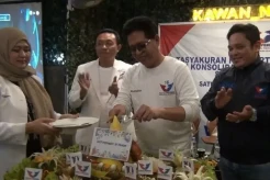 DPW Partai Perindo Sumsel Gelar Syukuran dan Potong Tumpeng HUT Ke-10