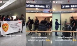 Kemeriahan WNI Sambut Timnas Indonesia di Qingdao China, Fans: Pasti Menang...