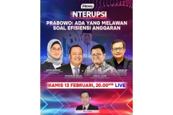 Saksikan INTERUPSI Prabowo: Ada yang Melawan Soal Efisiensi Anggaran Bersama Ariyo Ardi, Adita Irawati, Mohamad Hekal, dan Narasumber Lainnya, Live di iNews
