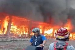 Ratusan Toko dan Kios Pasar Jumaah di Purwakarta Ludes Terbakar