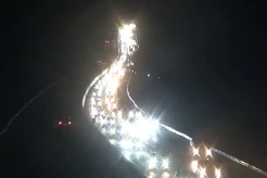 Penampakan Arus Balik Kendaraan di Tol Cipularang Malam Ini