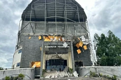 Gedung DPRD Pesawaran Ambruk Jelang PSU Pilkada 2025