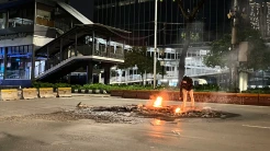 Situasi Terkini Jakarta, Kobaran Api Terlihat di Jalan Jenderal Sudirman